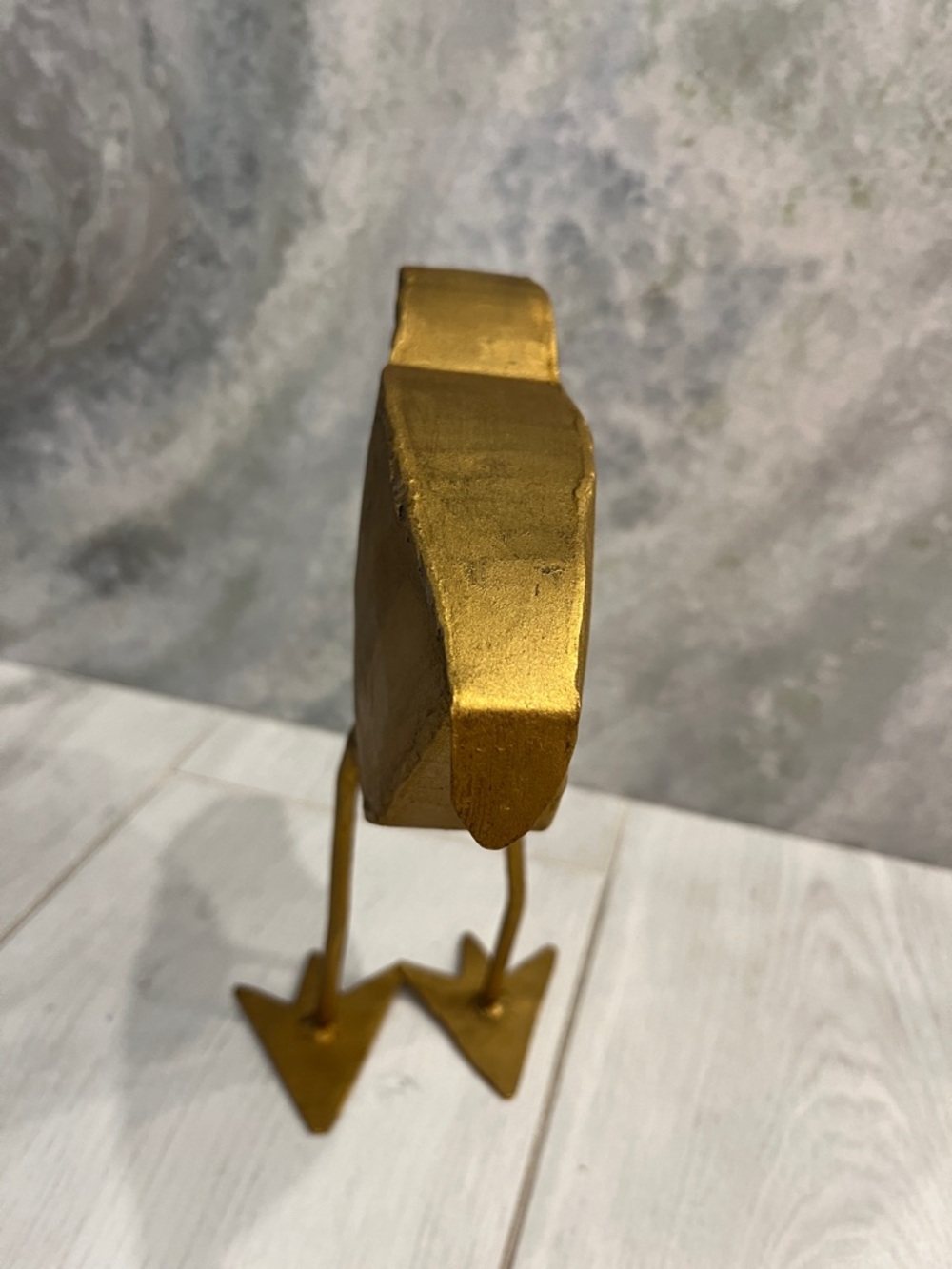 Gold Metal Bird Set - Trio of Decorative Gilded Sculptures - Picture 9 of 13